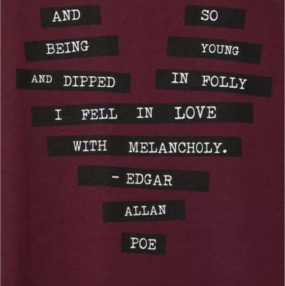 Torrid Jersey Wine Edgar Allan Poe Everyday Signature T Shirt 4X - Picture 2 of 2